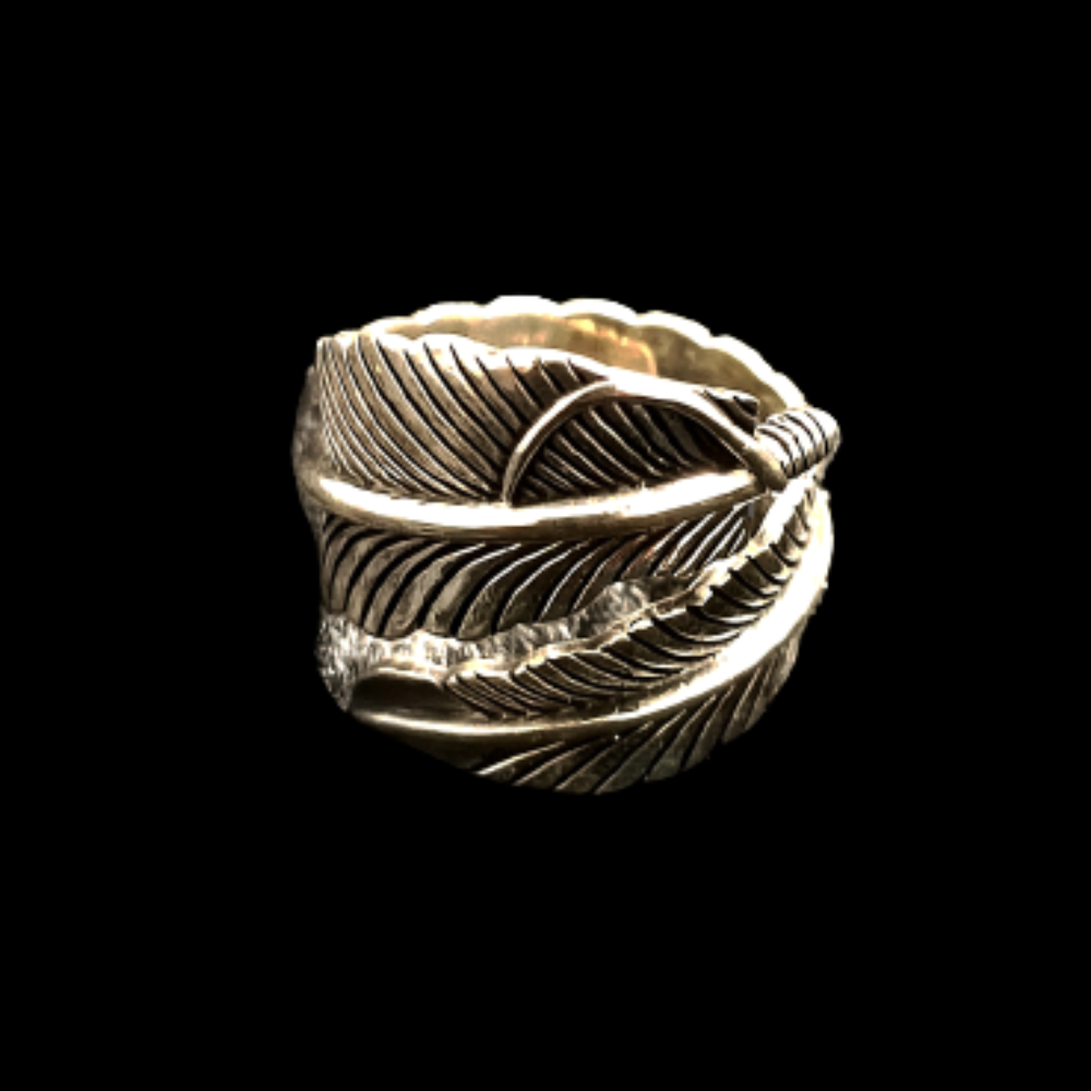 Pointed Feather 925 sterling silver ring