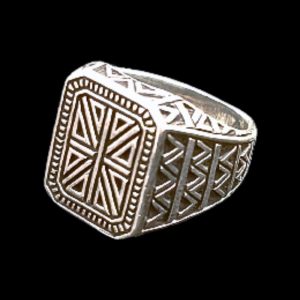 Geo Diagonal 925 sterling silver ring