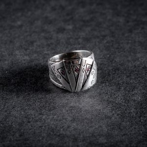 High Stakes - Royal Flush 925 sterling silver ring with zircons