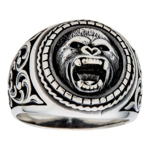 Silverback - gorilla 925 sterling silver power ring