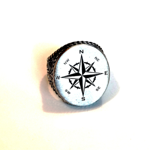 The Lost Compass 925 sterling silver compass ring
